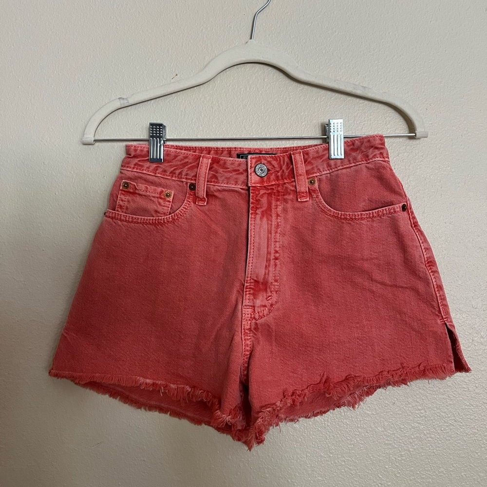 Abercrombie & Fitch Annie High Rise Red Shorts Size 00